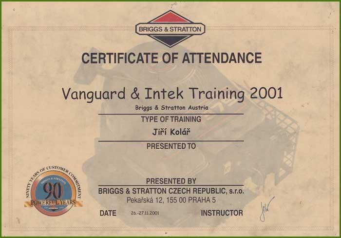 certifikat attendance